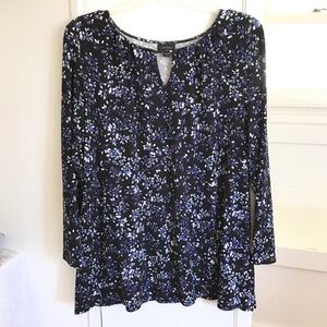J. JILL Wearever Collection Floral Tunic Top Long Sleeve Women’s Size XL 1X